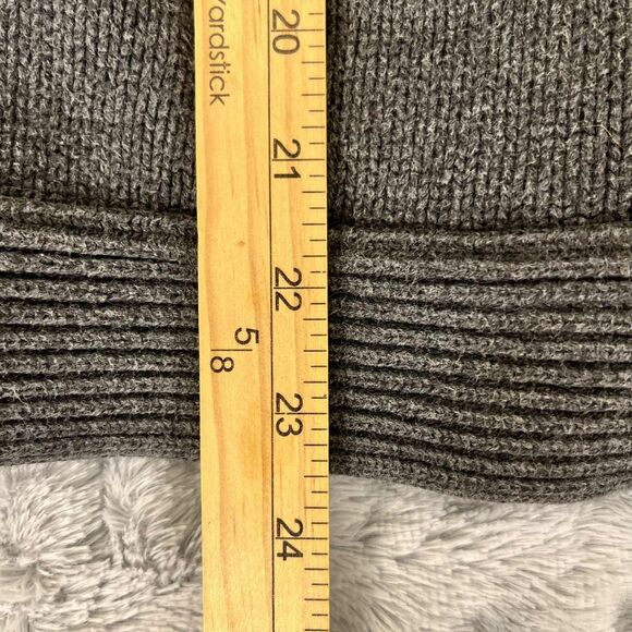 Ruff Hewn Sweater Jacket Women M Gray Studded Cotton Zip Up Ribbed Mock Neck - Picture 6 of 6